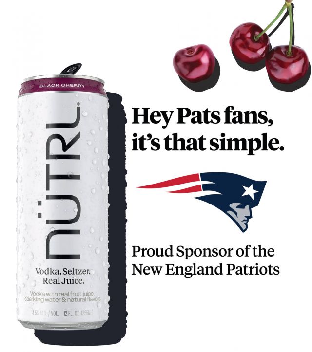 it's the last Sunday without Patriots Football until February (🤞) No better way to celebrate than with a Nutrl, who is now a proud sponsor of the Patriots!