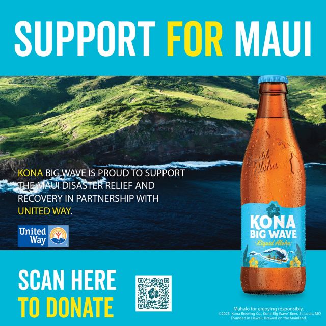 Kona has proudly partnered with United Way to support the Maui Disaster recovery. please use the QR code if you would like to help out!
