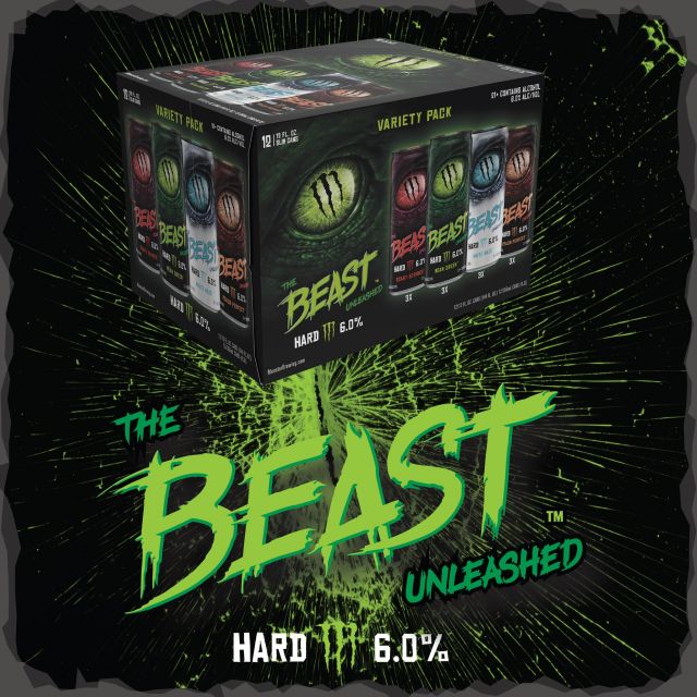 The Beast is officially unleashed!! 12 packs and 16 oz cans are now out in the market, don't miss out on this hot product! Call your rep or order online through the portal